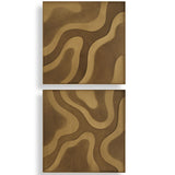 Golden Terrain Wood Wall Decor, Gold, Set of 2