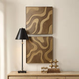 Golden Terrain Wood Wall Decor, Gold, Set of 2