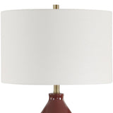 Gourd Table Lamp, Burgundy-Lighting-High Fashion Home