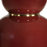 Gourd Table Lamp, Burgundy-Lighting-High Fashion Home