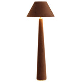 Graham Velvet Floor Lamp, Chocolate Brown-Lighting-High Fashion Home