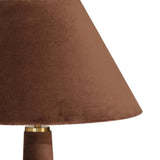Graham Velvet Floor Lamp, Chocolate Brown-Lighting-High Fashion Home