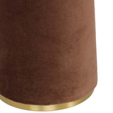 Graham Velvet Floor Lamp, Chocolate Brown-Lighting-High Fashion Home