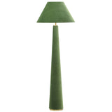 Graham Velvet Floor Lamp, Green-Lighting-High Fashion Home
