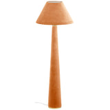 Graham Velvet Floor Lamp, Terracotta-Lighting-High Fashion Home