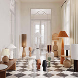 Graham Velvet Floor Lamp, Terracotta-Furniture - Outdoor-High Fashion Home