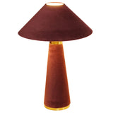 Graham Velvet Table Lamp, Burgundy-Lighting-High Fashion Home