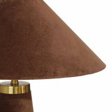 Graham Velvet Table Lamp, Chocolate Brown-Lighting-High Fashion Home