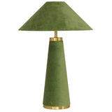 Graham Velvet Table Lamp, Moss Green-Lighting-High Fashion Home