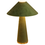 Graham Velvet Table Lamp, Moss Green-Lighting-High Fashion Home