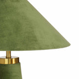 Graham Velvet Table Lamp, Moss Green-Lighting-High Fashion Home