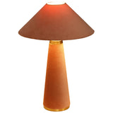 Graham Velvet Table Lamp, Terracotta-Lighting-High Fashion Home