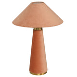Graham Velvet Table Lamp, Terracotta-Lighting-High Fashion Home