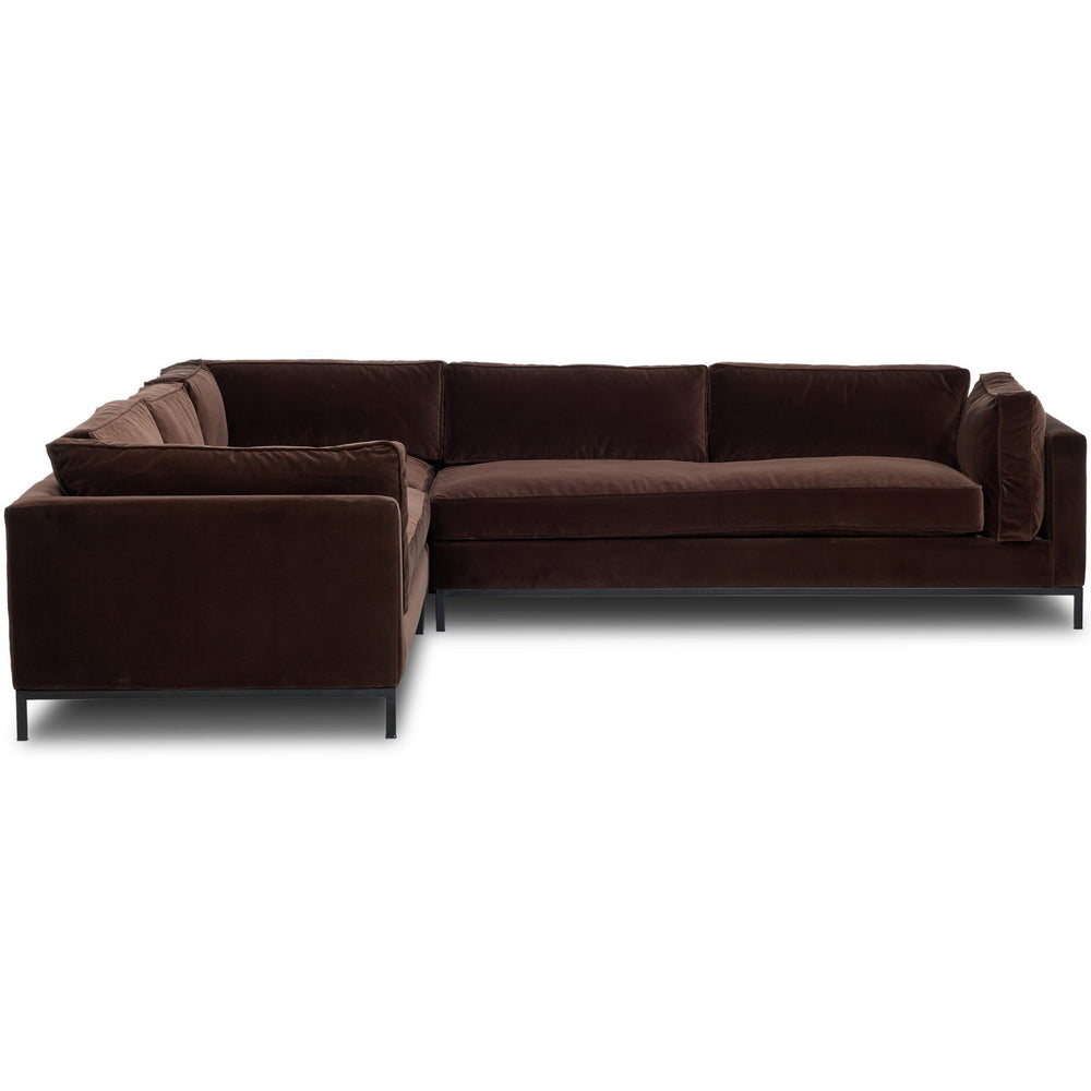 Grammercy 3 Piece Sectional, Surrey Cocoa by Four Hands