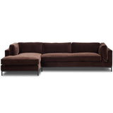 Grammercy Left Chaise Sectional, Surrey Cocoa by Four Hands