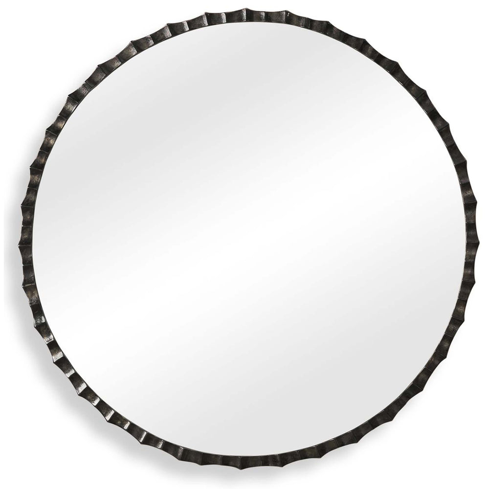 Grander Round Mirror, Charcoal