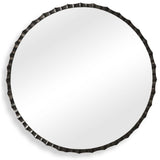 Grander Round Mirror, Charcoal