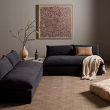 Grant Sectional w/Corner Table, Henry Charcoal/Bleached Yukas Resin-Furniture - Sofas-High Fashion Home