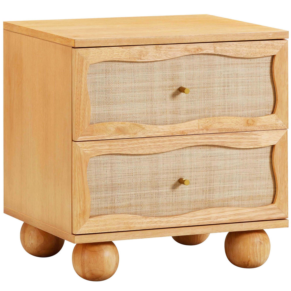 Grappa Wavy Nightstand, Natural-Furniture - Bedroom-High Fashion Home