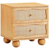 Grappa Wavy Nightstand, Natural-Furniture - Bedroom-High Fashion Home