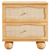 Grappa Wavy Nightstand, Natural-Furniture - Bedroom-High Fashion Home