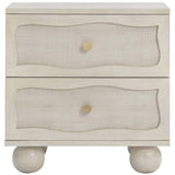 Grappa Wavy Nightstand, White-Furniture - Bedroom-High Fashion Home