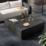 Graso Outdoor Square Coffee Table, Aged Grey by Four Hands-Furniture - Accent Tables-High Fashion Home