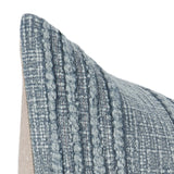 Gratitude Lumbar Pillow, Sea Fog Blue