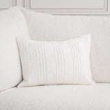 Gratitude Lumbar Pillow, White