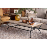Griffith Park Cocktail Table, Gray Travertine
