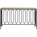 Griffith Park Console Table, Gray Travertine