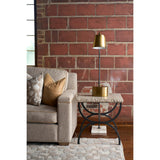 Griffith Park End Table, Gray Travertine