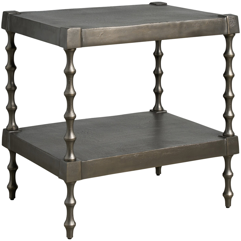 Griffith Park Side Table, Graphite Brass