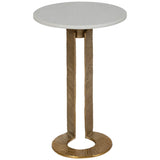 Grooved Accent Table, White