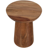 Grooved Base Accent Table, Natural