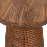 Grooved Base Accent Table, Natural