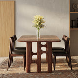 Grotto Dining Table, Light Walnut