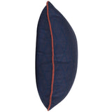 Gulf Outdoor Pillow, Dark Blue/Red-Accessories-High Fashion Home