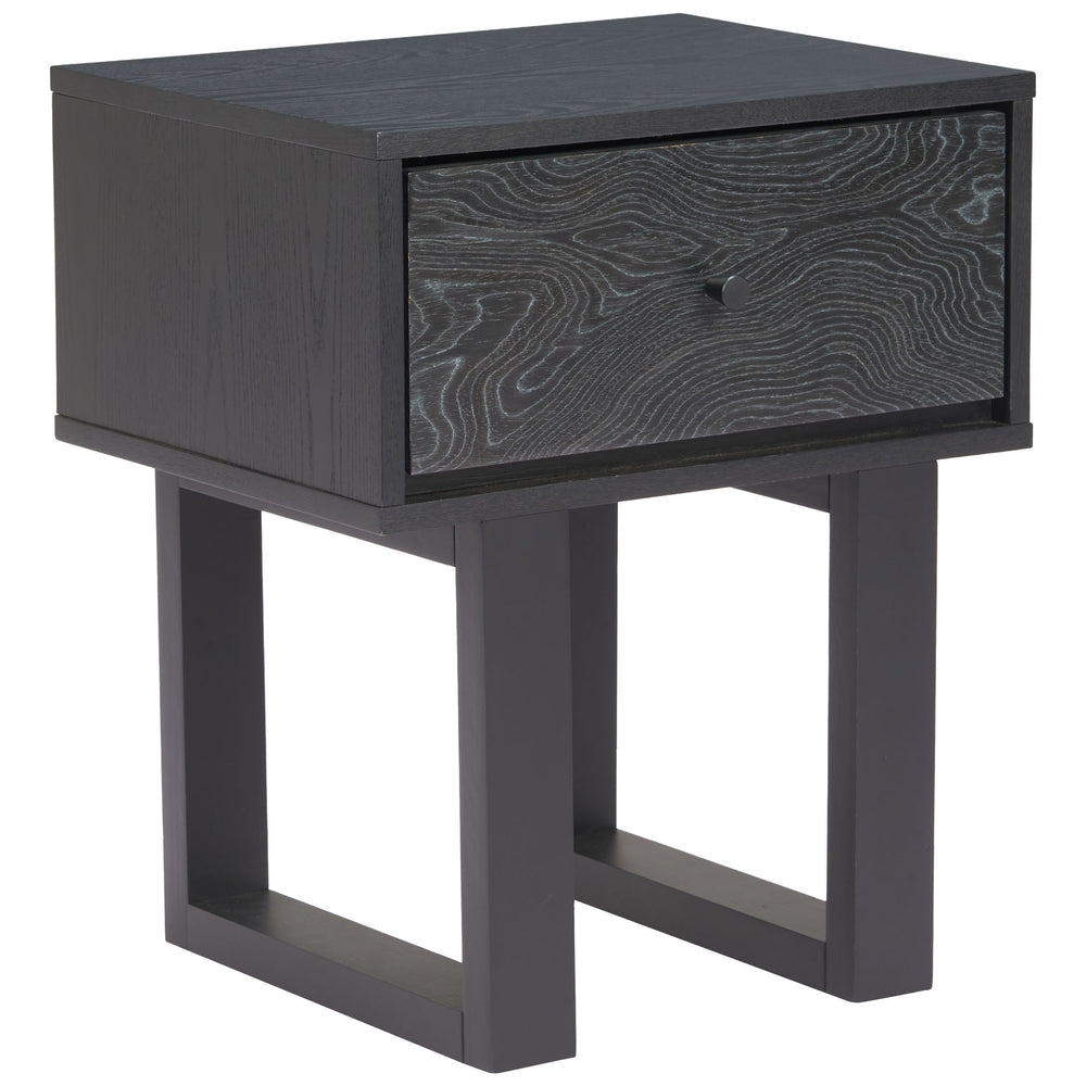 Gus Nightstand, Black-Furniture - Bedroom-High Fashion Home