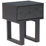 Gus Nightstand, Black-Furniture - Bedroom-High Fashion Home