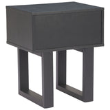 Gus Nightstand, Black-Furniture - Bedroom-High Fashion Home