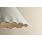 Lulu Pendant, Aged Brass/White Plaster