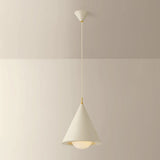 Jolene Cone Pendant, Aged Brass/Textured Bisque