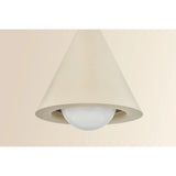 Jolene Cone Pendant, Aged Brass/Textured Bisque