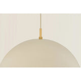 Jolene Bowl Pendant, Aged Brass/Textured Bisque