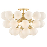 Antoneta Semi Flush, Aged Brass