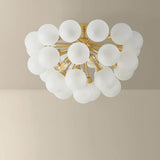 Antoneta Semi Flush, Aged Brass