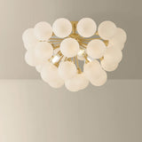 Antoneta Semi Flush, Aged Brass