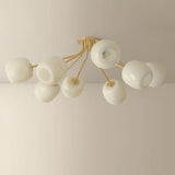 Lisette 8 Light Semi Flush, Aged Brass