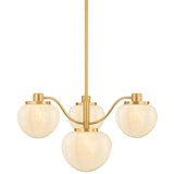 Kristen 4 Light Chandelier, Aged Brass